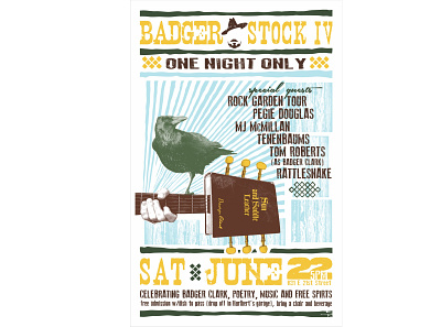 BadgerStock IV Poster design graphic design illustration poster vector