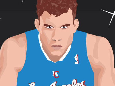 Blake Griffin Illustration basketball blake griffin clippers flat illustration la nba sports vector