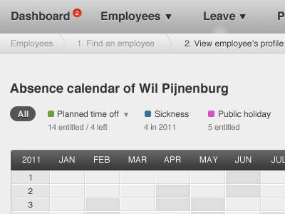 Calendar application calendar interface thehotseat ui user ux web web app