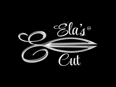 Ela's Cut Logo business logo