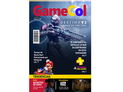 Videogame Magazine Cover cover design editorial design flyer graphic design magazine