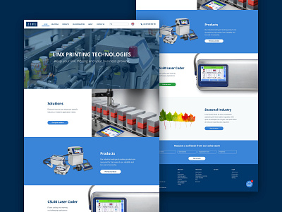 Linx Printing Technologies website redesign desktop homepage interactive interface landingpage printing responsive ui design web webdesign website