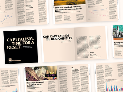 Financial Times Moral Money Booklet articles booklet brochure capitalism editorial financial times grid indesign layout newspaper print print design