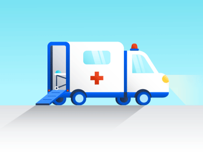 Ambulance ambulance animation car hangover hospital illustration medical siren transportation van