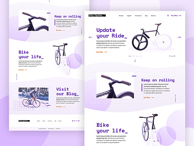 Bike shop landing UI