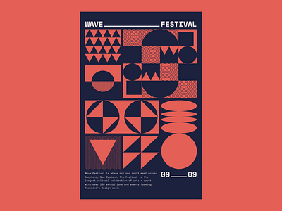 Wave Festival Poster design figma geometry graphic design poster shapes visual design