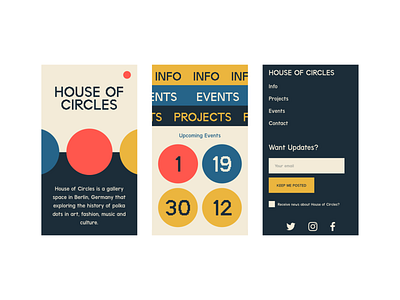 House of Circles - Mobile Layout color figma graphic design visual design web design