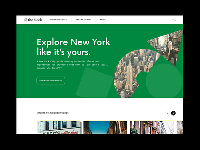 The Block - Travel Website blog figma grid travel visual design web design website