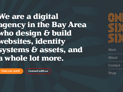 onesixtysix website design front end studio web