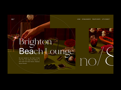 Brighton Beach Lounge bar clean design homepage interface minimal minimalism ui ux web website