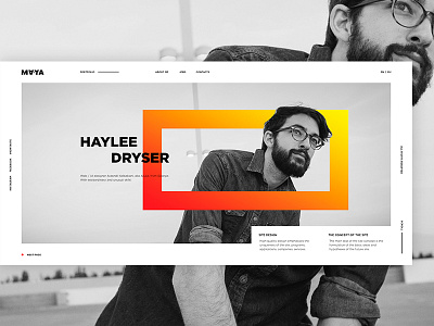 Site concept for a web designer clean concept design home page landing minimal ui web design website
