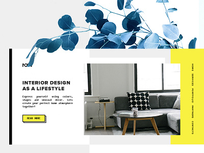 Interior studio design home page interior landing main minimal ui website