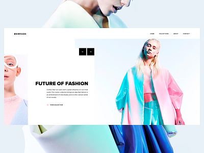 Collection clean collection fashion interface minimalism ui ux website