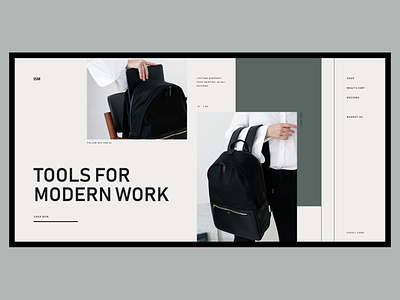 ISM clean design fashion geometric homepage interface landing minimal minimalism typography ui ux web website