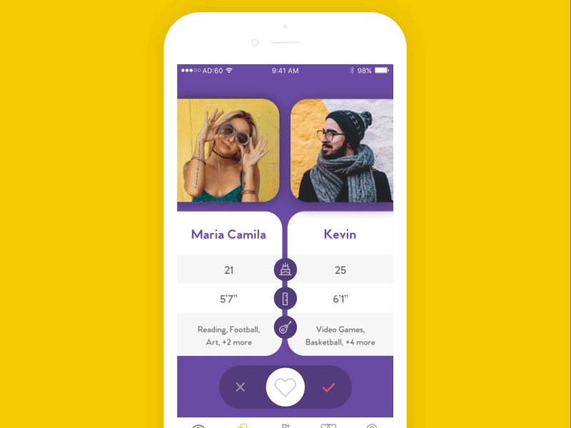 Setup Dating App (Matching couples) Prototypr Prototyping