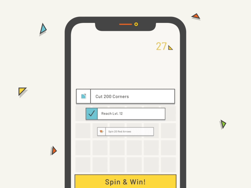 Cutting Corners - Mobile Game (Part #4) corners cut cutting game game design interaction mobile game motion toy ui ux