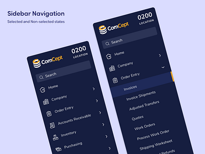 Sidebar Navigation - Comcept