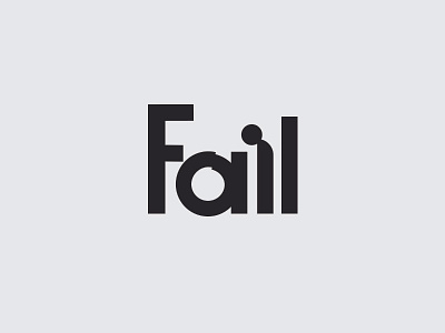 Just For Fun Fail fail logo logotype negative space