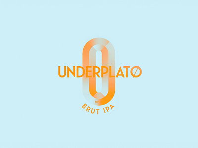 UNDERPLATØ DDH BRUT IPA Logo beer craft geometric logo retro