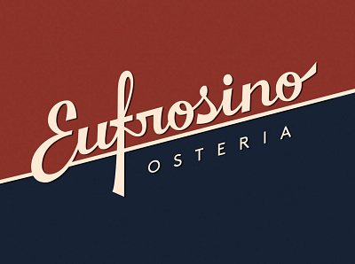 OSTERIA EUFROSINO customfont lettering osteria retro script type