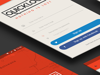 Quicklock8 App Mockup Ui app branding design flat mobile ui