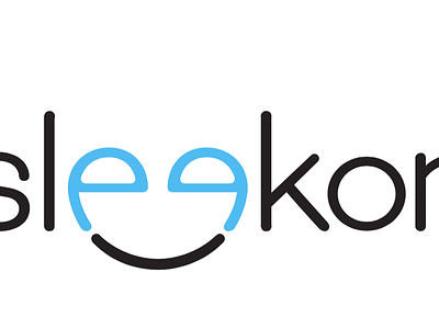 Sleekon Logo branding logo smile typography