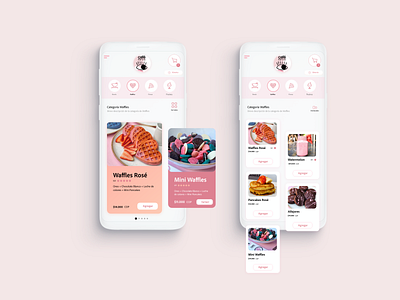 Café Rosé - Concept app app café coffeeshop concept design interface pink rosado rosé ui ux