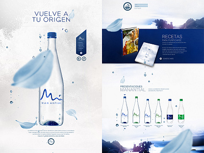 Website Manantial interface interfaz manantial ui ux water website