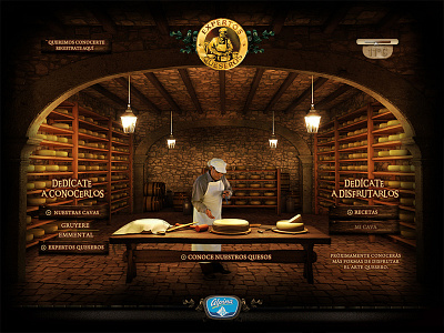 Home Expertos Queseros art direction artesanal cave cheese design interface ui web web design