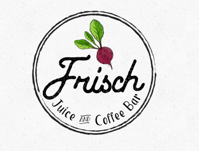 Frisch Juicerie Vintage Logo beet coffee bar design food hand drawn juice juicery logo organic vegetable vintage