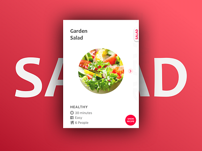 #009 - Recipe Module 100 ui design challenge interface recipe salad uxui design