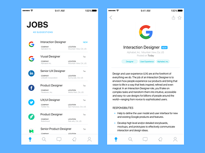 #019 - Job Listing 100 ui design challenge job listing jobs uxui design visual design