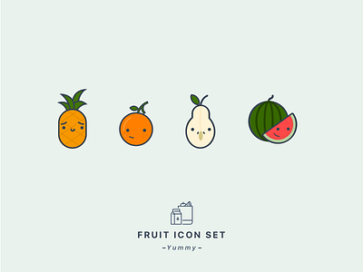 #024 - Icon Set 100 day ui design daily ui fruit icon set icons