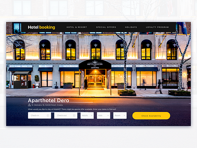 #036 - Hotel Booking 100 day ui design challenge daily ui hotel booking