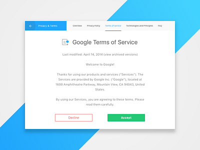 #058 - Terms Of Service 100 day ui design challenge daily ui form google terms of service