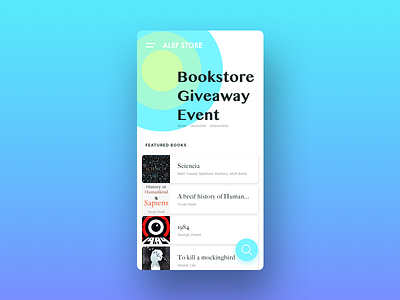 #066 - Giveaway books daily ui giveaway mobile design ui design challenge