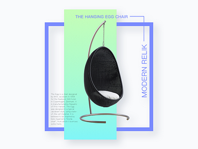 #067 - Advertisement 100 day ui design challenge advertisement daily ui egg chair modern relik