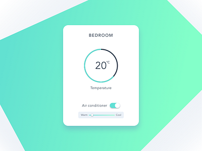 #078 - Home Monitoring 100 day ui design challenge bedroom daily ui home monitoring temperature