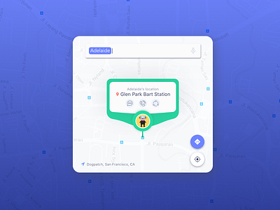 #079 - Location Tracker 100 days ui design challenge daily ui location tracker track your friend