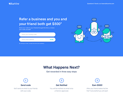 BlueVine Referral Landing Page