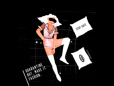 FASHION QUARANTINE - 1/3. design editorial fashion girly home illustration pijama quarantine