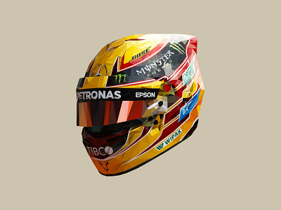 Lewis Hamilton Formula 1 Helmet f1 formula 1 helmet illustration lewis hamilton low poly motorsport racing sport