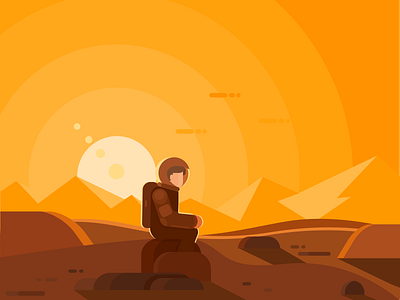 The Martian illustration movie poster
