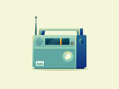 Radio app icon illustration radio