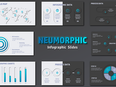 Infographic slides 3d pitch deck presentation