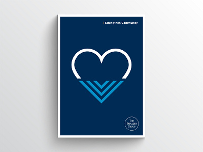 Strengthen Community branding charity community corporate culture heart icon identity illustration logo print purpose vector