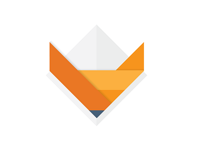 Fox Concept Two branding fold fox foxes geometric geometric design icon logo orange origami