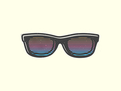 Sunglasses gradient halftone illustration sunglasses vector