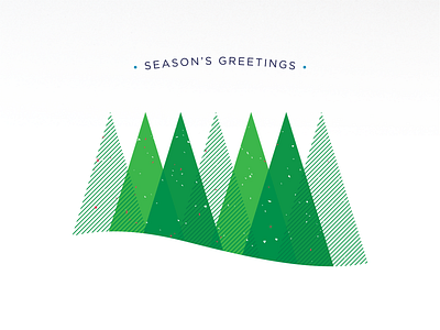Season's Greetings evergreen happy holidays holiday holiday card pine print trees winter