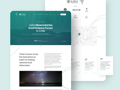 Astronomy Conference Event branding design flat gradient homepage minimal minimalist mobile web website